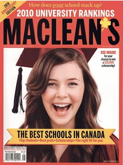 刊登「太亞裔化？」文章的Maclean's雜誌封面。